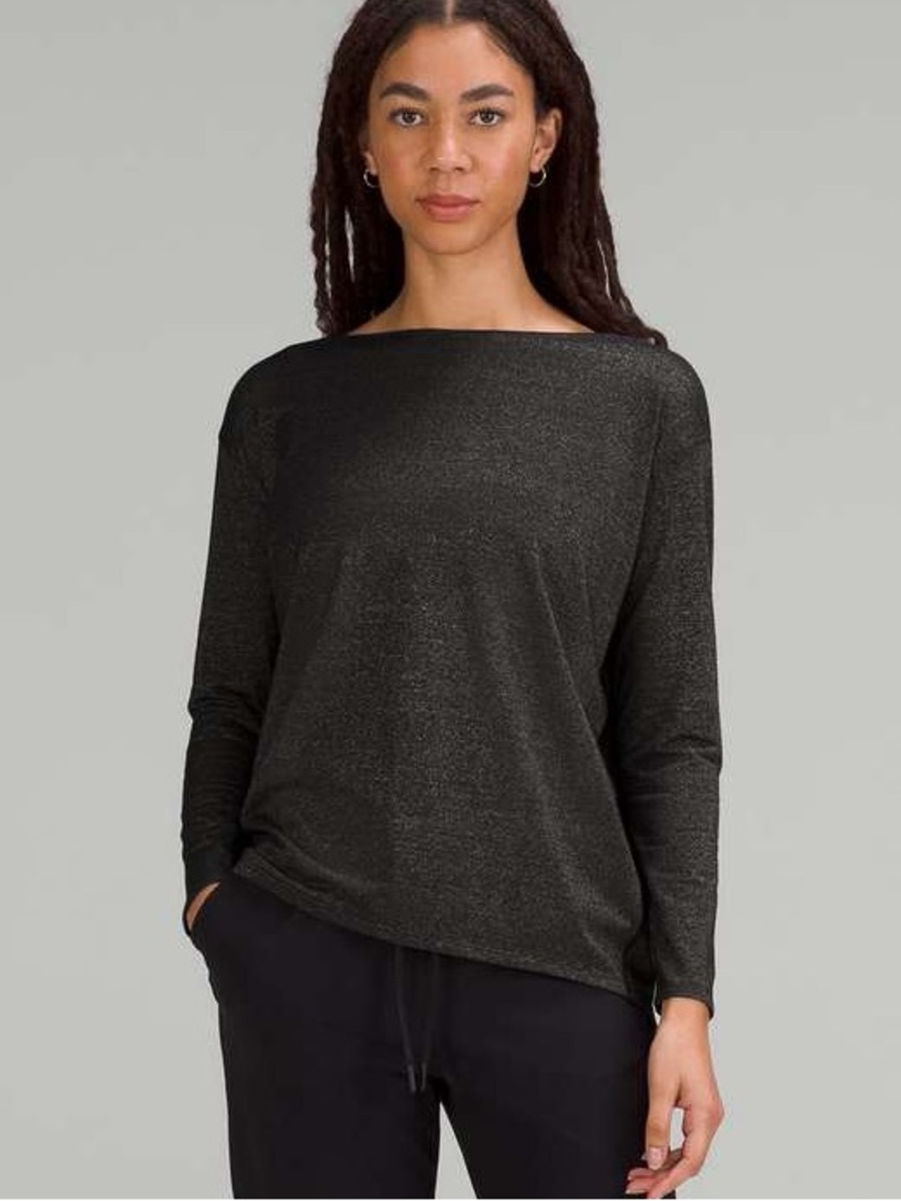 Lululemon Back in Action Long Sleeve Shimmering Shirt Size 6 - Picture 1 of 8